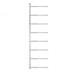 Ordner-Steck-Anbauregal, einseitige Ausführung, HxBxT 3000x1035x315 mm, Oberfläche glanzverzinkt