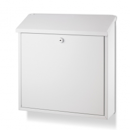 Briefkasten mit Zylinderschloss, BxTxH 360x100x360 mm, weiß