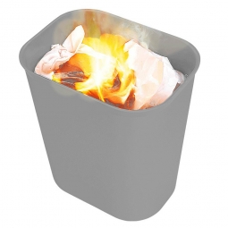 Feuerfester Abfallkorb aus Fiberglas, Inhalt 13 Liter, grau, (VE= 6 Stück)