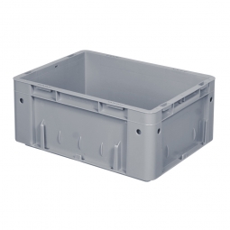 Schwerlastbehälter, geschlossen, PP, LxBxH 400x300x175 mm, 15 Liter, 2 Griffleisten, grau