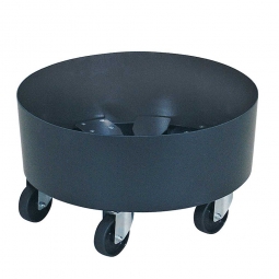 ABS-Kunststoff-Tonnenroller mit 5 Kunststoffräder Ø 75 mm, verzinkte Lenkrollen, Tragkraft 100 kg