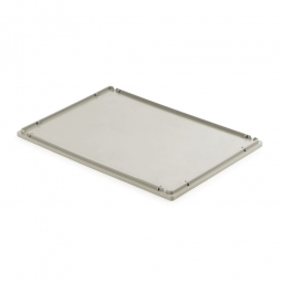 Stülpdeckel für Euro-Kästen LxB 600x400 mm, PE-HD, kieselgrau