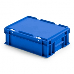 Euro-Deckelbehälter aus PP, LxBxH 400x300x130 mm, blau