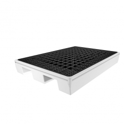 Sicherheitspalette, 70 Liter, weiß, LxBxH 1260x860x165 mm, Tragkraft: 1500 kg