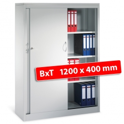 Schiebetürenschrank, 4 Ordnerhöhen, BxTxH 1200x400x1600 mm
