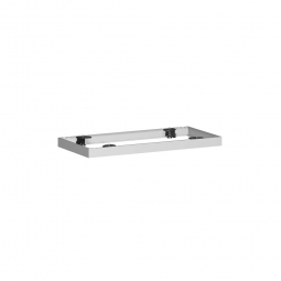 Metallsockel PRO, alusilber, BxH 800x50 mm, mit Bodenausgleichsfüßen