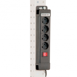 Steckdosenleiste mit Hängevorrichtung, 4-fach mit Schalter, 230 V- 50 hz, 1,8 m Zuleitung