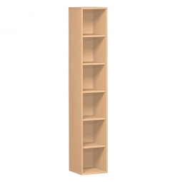 Büroregal PRO, 6 Ordnerhöhen, Buche, BxTxH 800x425x2304 mm