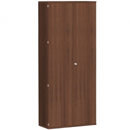 Garderobenschrank PRO, Nussbaum, BxTxH 1000x425x2304 mm, 7 Fachböden, 1 Kleiderstange
