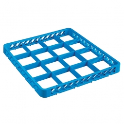 Aufsatzrahmen für Spülkörbe blau LxB 500x500 mm, Nutzhöhe 40 mm, lichtes Fachmaß 112x112 mm