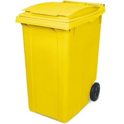 Müllbehälter, 360 Liter, gelb, BxTxH 620x860x1090 mm, Polyethylen (PE-HD)