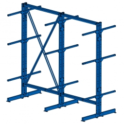 Kragarm-Regal komplett, BxTxH 2090x900x1950 mm