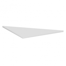 Verkettungsplatte, Dreieck 90° Komfort, Dekor lichtgrau, BxT 800x800 mm