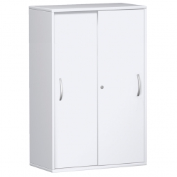 Schiebetürschrank PRO 4 Ordnerhöhen, weiß, BxHxT 1200x1536x425 mm