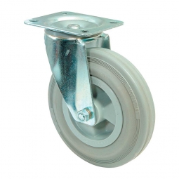 Transportgeräte-Lenkrolle, Rad-ØxB 160x40 mm, Tragkraft 135 kg, grau