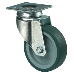 Apparate-Lenkrolle, Rad-ØxB 100x23 mm, Tragkraft 65 kg, grau