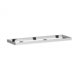 Metallsockel PRO, alusilber, BxH 1200x50 mm, mit Bodenausgleichsfüßen