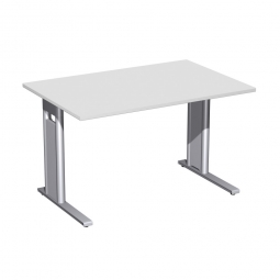 Schreibtisch PREMIUM höhenverstellbar, Rechteck, Lichtgrau/Silber, BxTxH 1200x800x680-820 mm