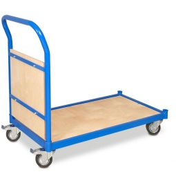 Stirnwandwagen / Schiebebügelwagen LxBxH 1070x500x890 mm, 4 Lenkrollen, davon 2 mit Feststellbremse