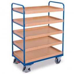 Hoher Etagenwagen mit 5 Tabletts, LxBxH 1060x600x1530 mm, Tragkraft 250 kg