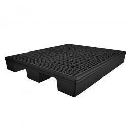 Sicherheitspalette, 95 Liter, schwarz, LxBxH 1260x1060x170 mm, Tragkraft: 1500 kg