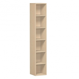 Büroregal PRO, 6 Ordnerhöhen, Ahorn, BxTxH 800x425x2304 mm