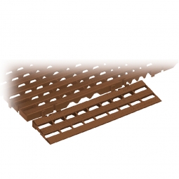 Bodenrost-Auffahrschräge, PE-HD, LxBxH 400x110x25 mm, braun