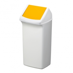 Abfall- und Wertstoffsammler mit Schwingdeckel, BxTxH 366x320x747 mm, 40 Liter, gelb