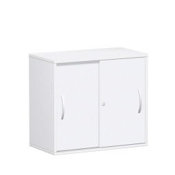 Schiebetürenschrank FLEX, 2OH, weiß, BxTxH 800x425x720 mm
