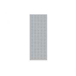 System-Schlitzplatte BxHxT 450x1200x18 mm, aus 1,25 mm Stahlblech, kunststoffbeschichtet in lichtgrau