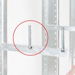 Abrollsicherung für Kragarmregal, 150 mm lang, inklusive Befestigungsmaterial