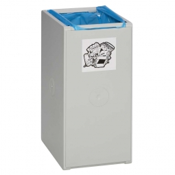 Abfall- und Wertstoff-Trennsystem, BxTxH 250x405x570 mm, 40 Liter, 1-fach, lichtgrau
