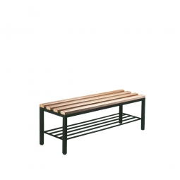 Freistehende Sitzbank mit Schuhrost, LxTxH 1000x355x420 mm