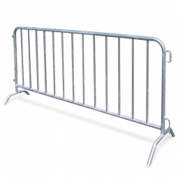 Schweres Sperrgitter, verzinkt, Gewicht 22 kg, LxHxT 2580x1100x500 mm, Rahmenrohr-Ø 38 mm, 13 Füllstäbe Ø 20 mm