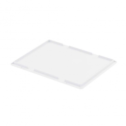 Auflagedeckel für Euro-Stapelbehälter, LxB 400x300 mm, Farbe weiß
