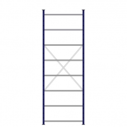 Fachbodenregal mit 8 Böden, Stecksystem, Grundregal, einseitige Ausführung, BxTxH 1070x315x3000 mm, Oberfläche kunststoffbeschichtet