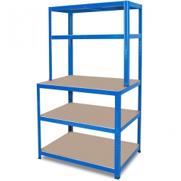 Arbeits- und Packtisch, BxTxH 1000x600x1800 mm, Tragkraft je Boden 265/110 kg, RAL 5017