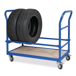Reifentransportwagen, LxBxH 1130x500x890 mm, 4 Lenkrollen, 2 mit Feststellbremse