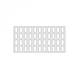 Gitterregalboden aus Kunststoff (Polystyrol), BxT 1150x580 mm, bestehend aus 2 Bodensegmenten 2 Trägerholmen