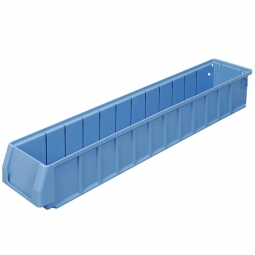Regalkasten FUTURA, LxBxH 600x117x90 mm, Polypropylen-Kunststoff (PP), taubenblau, Gewicht 545 g