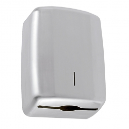 Handtuchspender aus Edelstahl satiniert, BxTxH 290x130x375 mm, für 600 Blatt, Ecken abgerundet