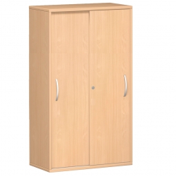 Schiebetürschrank PRO 4 Ordnerhöhen, Buche, BxHxT 800x1536x425 mm