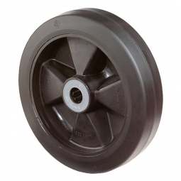 Elastic-Gummirad, Rad-ØxB 125x50 mm, Tragkraft 300 kg, schwarz