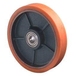 Polyurethanrad, Rad-ØxB 125x30 mm, Tragkraft 300 kg, rot