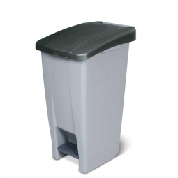 Tret-Abfallbehälter mit Rollen, PP, BxTxH 380x490x700 mm, 60 Liter, grau/schwarz