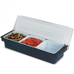 Zutatenbehälter mit 3 Einsätzen je 1 Liter, BxTxH 500x155x95 mm