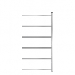 Ordner-Steck-Anbauregal, doppelseitige Ausführung, BxTxH 1035x630x2000 mm, Oberfläche glanzverzinkt