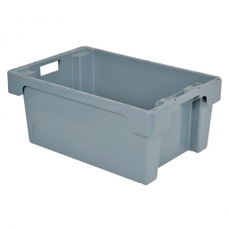 Drehstapelbehälter, LxBxH 600x400x200 mm, 32 Liter, grau