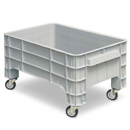 Volumenbox mit 4 Lenkrollen, 150 Liter, LxBxH 1030x630x560 mm, grau