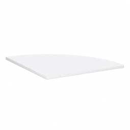 Viertelkreis-Verkettungsplatte 90° PREMIUM, Weiß/Silber, BxT 800x800 mm